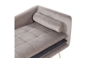 Schäslong Beliani Gonesse Beige, Grå, Guld Beige||Grey||GOLD - Huonekalut - Sohva - Moduulisohva - Muut moduulisohvan moduulit