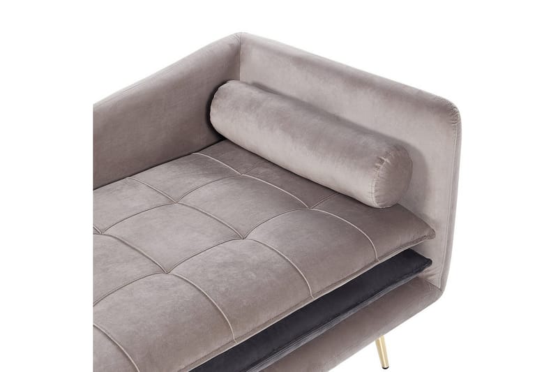 Schäslong Beliani Gonesse Beige, Grå, Guld Beige||Grey||GOLD - Huonekalut - Sohva - Moduulisohva - Muut moduulisohvan moduulit
