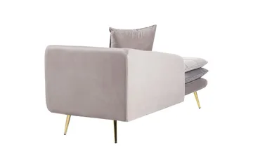 Schäslong Beliani Gonesse Beige, Grå, Guld Beige||Grey||GOLD - Huonekalut - Sohva - Moduulisohva - Muut moduulisohvan moduulit