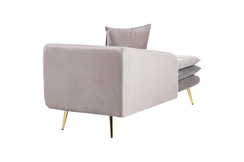 Schäslong Beliani Gonesse Beige, Grå, Guld Beige||Grey||GOLD - Huonekalut - Sohva - Moduulisohva - Muut moduulisohvan moduulit