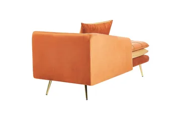 Schäslong Beliani Gonesse Beige, Grå, Guld Dark Orange||GOLD - Huonekalut - Sohva - Moduulisohva - Muut moduulisohvan moduulit