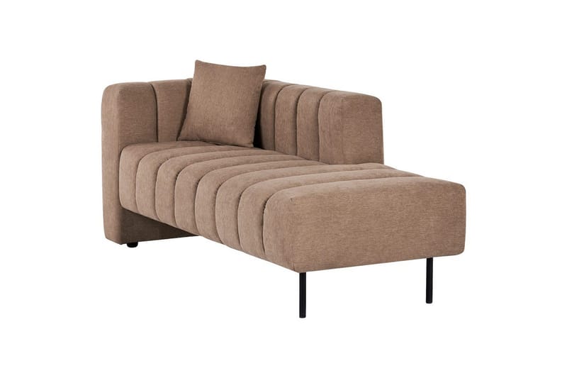 Schäslong Beliani Lannils Brun, Svart, Högervänd Brown||Black Left-faced - Huonekalut - Sohva - Moduulisohva - Muut moduulisohvan moduulit