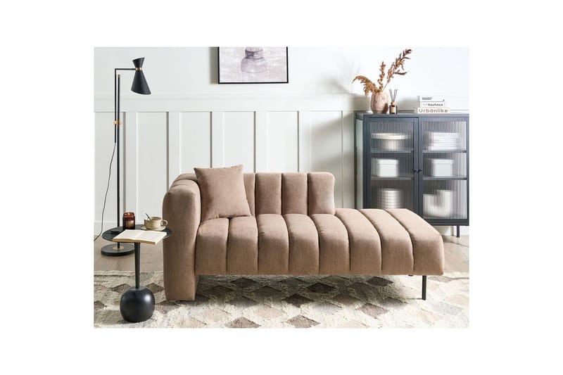 Schäslong Beliani Lannils Brun, Svart, Högervänd Brown||Black Left-faced - Huonekalut - Sohva - Moduulisohva - Muut moduulisohvan moduulit