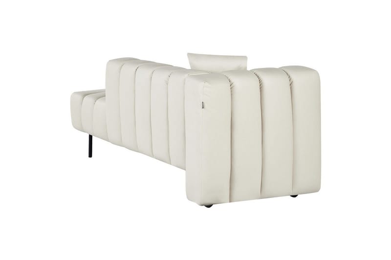 Schäslong Beliani Lannils Brun, Svart, Högervänd White||Black Left-faced - Huonekalut - Sohva - Moduulisohva - Muut moduulisohvan moduulit