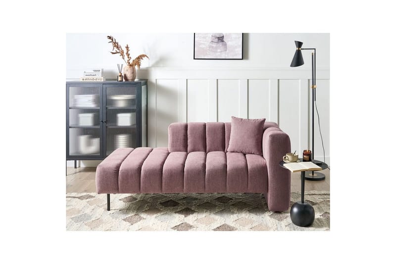 Schäslong Beliani Lannils Brun, Svart, Högervänd Pink Right-faced - Vaaleanpunainen - Huonekalut - Sohva - Moduulisohva - Muut moduulisohvan moduulit