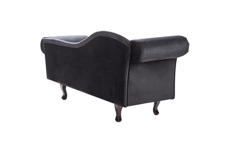 Schäslong Beliani Lattes Grå, mörkt trä, Högervänd Black Left-faced - Huonekalut - Sohva - Sohvasängyt