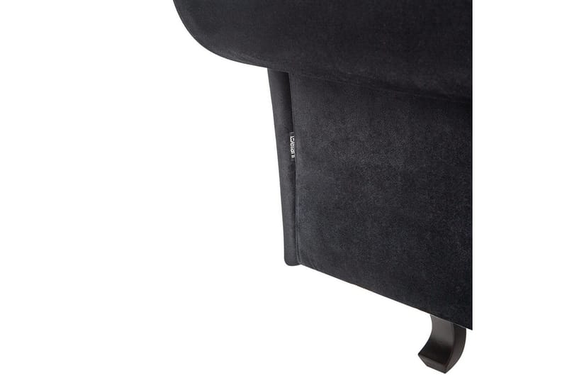 Schäslong Beliani Lattes Grå, mörkt trä, Högervänd Black Left-faced - Huonekalut - Sohva - Sohvasängyt