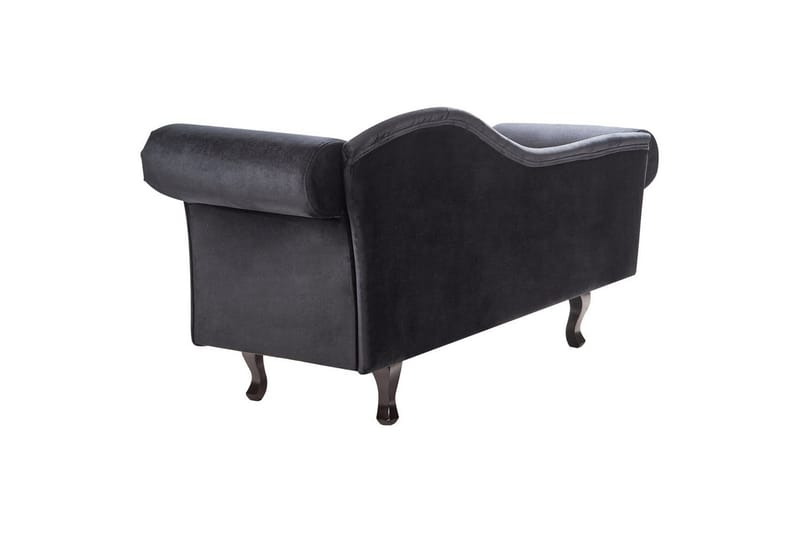 Schäslong Beliani Lattes Grå, mörkt trä, Högervänd Black||Dark colored wood Right-faced - Huonekalut - Sohva - Sohvasängyt