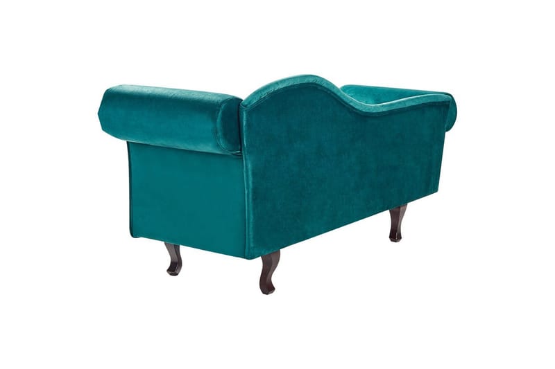 Schäslong Beliani Lattes Grå, mörkt trä, Högervänd Green||Dark colored wood Right-faced - Huonekalut - Sohva - Sohvasängyt