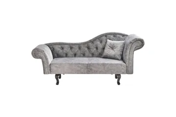 Schäslong Beliani Lattes Grå, mörkt trä, Högervänd Grey Right-faced