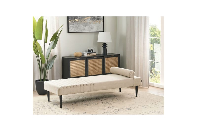 Schäslong Beliani Mauriac Beige NO_BRAND Beige - Huonekalut - Sohva - Moduulisohva - Muut moduulisohvan moduulit