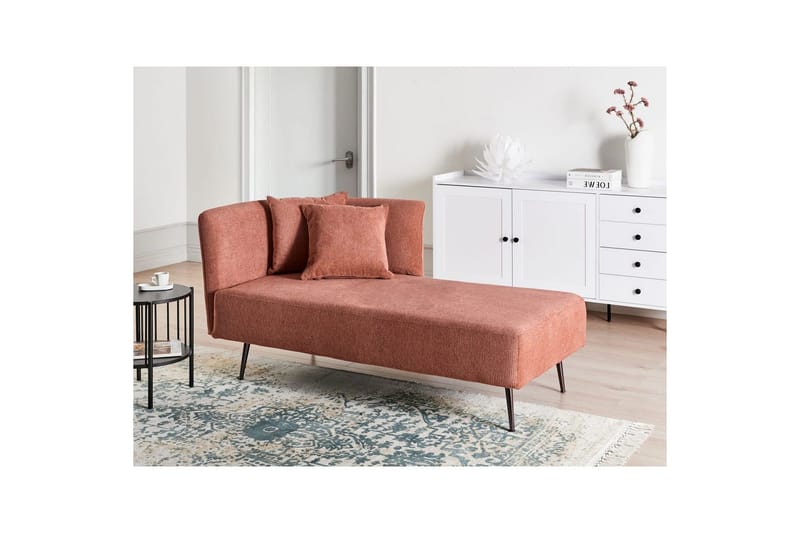 Schäslong Beliani Riom Grön, Svart, Högervänd Red Left-faced - Punainen - Huonekalut - Sohva - Moduulisohva - Muut moduulisohvan moduulit