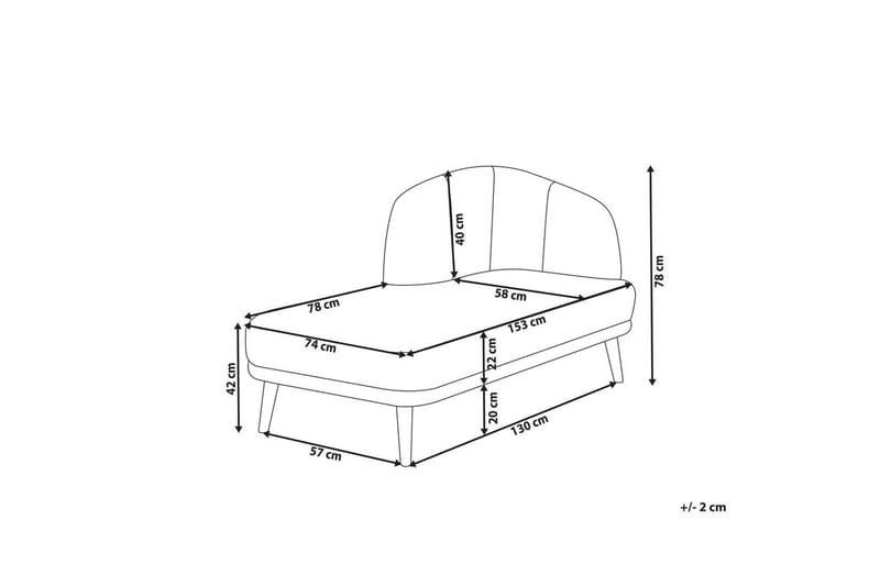 Schäslong Beliani Tanlay Beige, ljust trä, Högervänd Light brown||Light colored wood Right-faced - Huonekalut - Sohva - Moduulisohva - Muut moduulisohvan moduulit