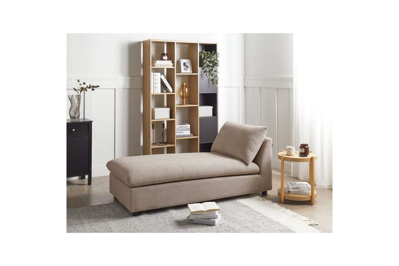 Schäslong Beliani Vizille Beige NO_BRAND Beige - Huonekalut - Sohva - Moduulisohva - Muut moduulisohvan moduulit