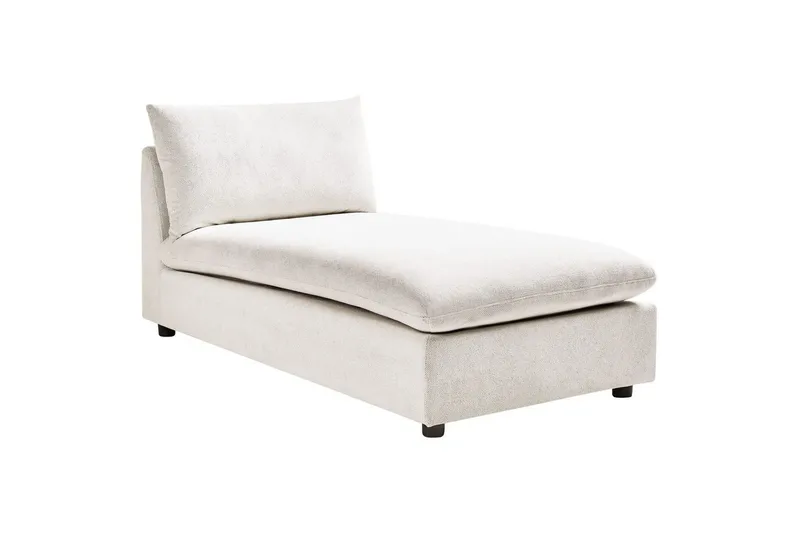 Schäslong Beliani Vizille Beige NO_BRAND White, Valkoinen