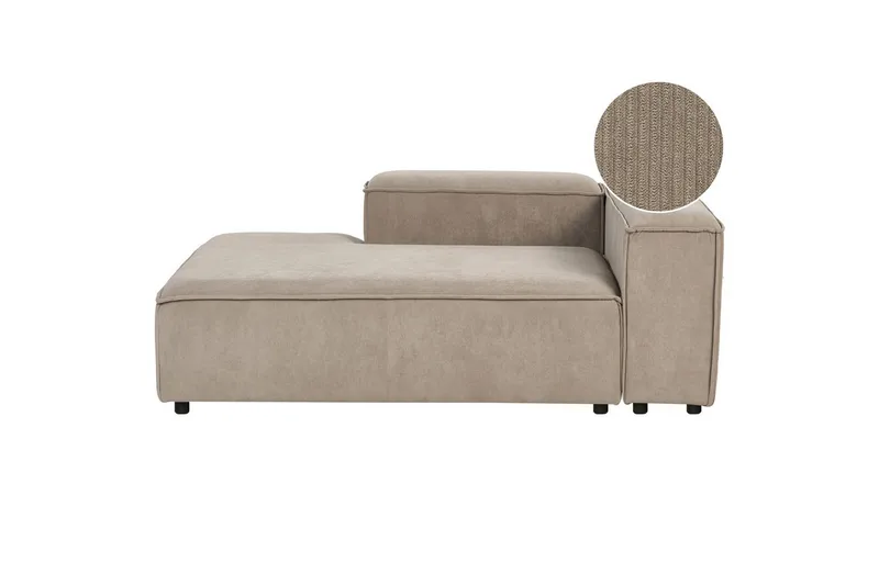 Schäslong Taupe, Svart Högervänd