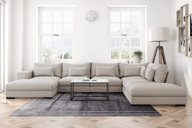 U-Moduulisohva Columbus divaanilla Vasen - Beige - Huonekalut - Sohva - Moduulisohva