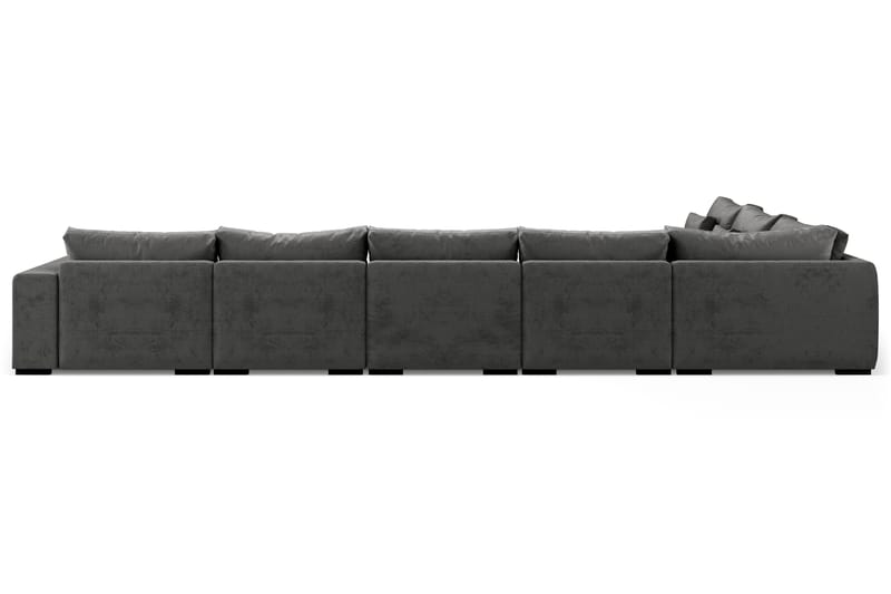 U-Moduulisohva Columbus Large divaanilla Oikea Sametti - Tummanharmaa - Huonekalut - Sohva - Moduulisohva