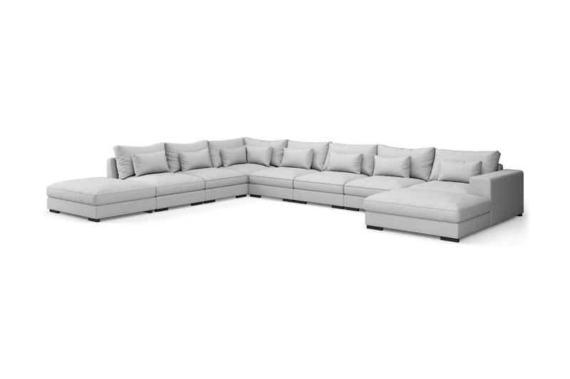 U-Moduulisohva Columbus Large divaanilla Oikea - Vaaleanharmaa - Huonekalut - Sohva - Moduulisohva