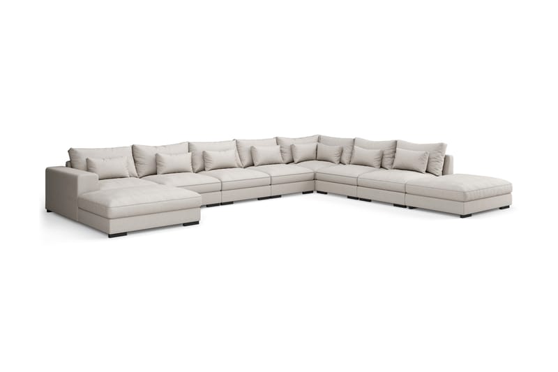 U-Moduulisohva Columbus Large divaanilla Vasen - Beige - Huonekalut - Sohva - Moduulisohva