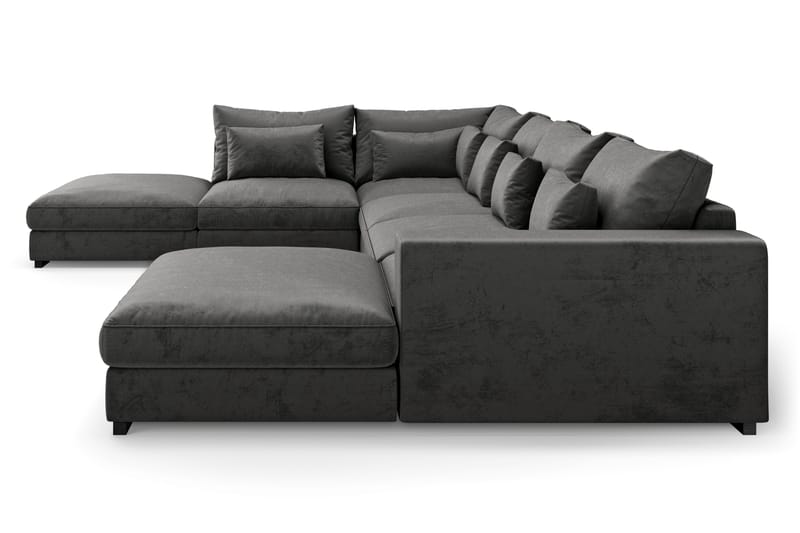 U-Moduulisohva Dubai divaanilla Oikea Sametti - Tummanharmaa - Huonekalut - Sohva - Moduulisohva - Moduulisohvakokonaisuus