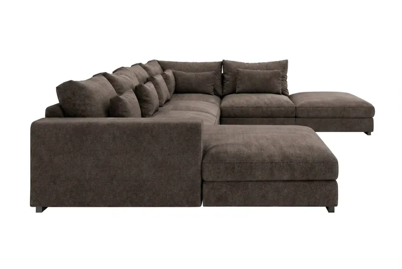 U-Moduulisohva Dubai divaanilla Oikea - Tummanruskea - Huonekalut - Sohva - Moduulisohva - Moduulisohvakokonaisuus