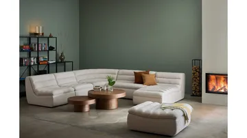 Valdoro-keskimoduuli kankaalla 87 cm - Beige - Huonekalut - Sohva - Moduulisohva
