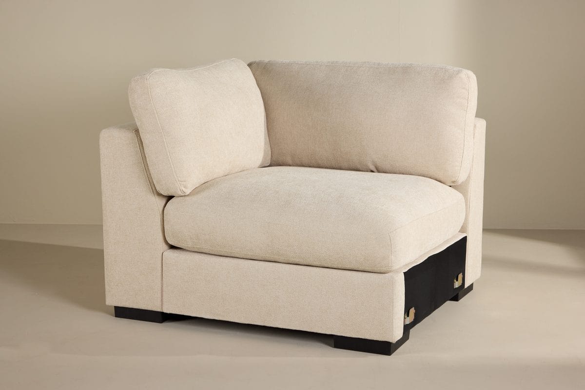 Vasemmanpuoleinen moduuli Salerno kankaalla - Beige