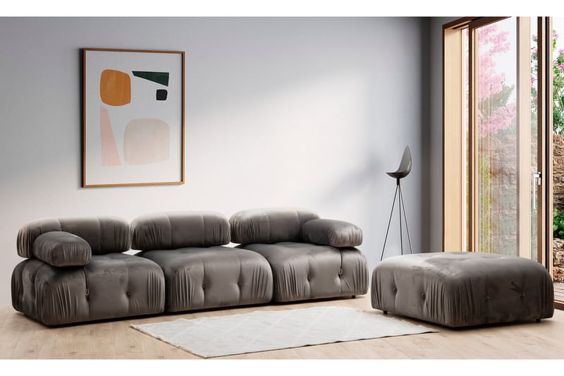 Vasenmoduuli Belgin 95 cm - Harmaa - Huonekalut - Sohva - Moduulisohva - Muut moduulisohvan moduulit