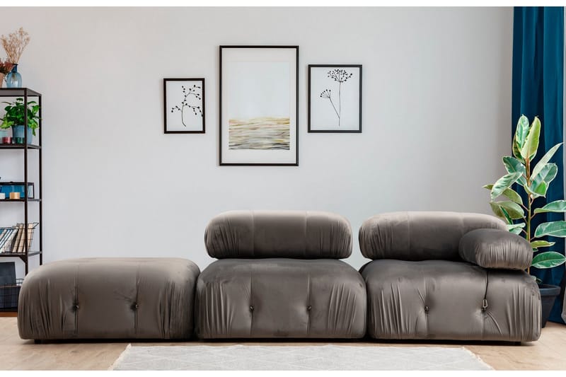 Vasenmoduuli Belgin 95 cm - Harmaa - Huonekalut - Sohva - Moduulisohva - Muut moduulisohvan moduulit