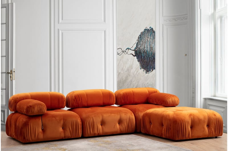 Vasenmoduuli Belgin 95 cm - Oranssi - Huonekalut - Sohva - Moduulisohva - Muut moduulisohvan moduulit