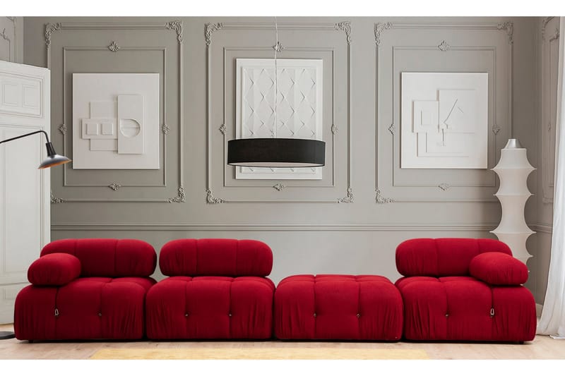 Vasenmoduuli Belgin 95 cm - Punainen - Huonekalut - Sohva - Moduulisohva - Muut moduulisohvan moduulit