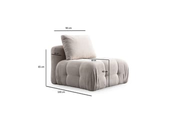Yvara Mittmodul 90 cm - Beige - Huonekalut - Sohva - Moduulisohva