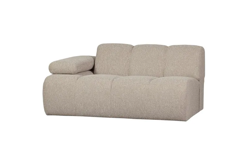Mojo kuplamainen sohva 164 cm kangasta, Beige
