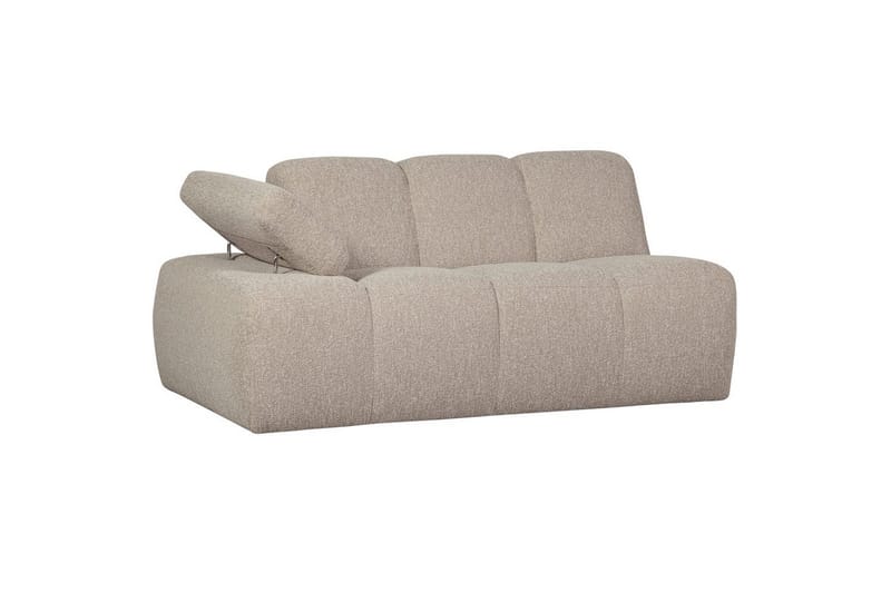 Mojo kuplamainen sohva 164 cm kangasta - Beige - Huonekalut - Sohva - 2:n istuttava sohva