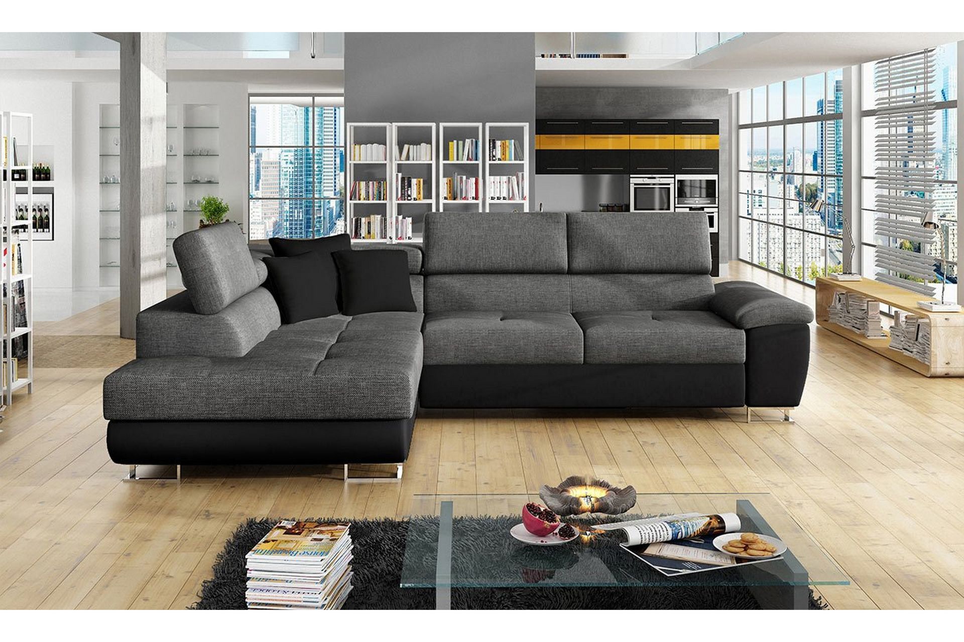 Cotere Kulmavuodesohva 270x203x71 cm - Huonekalut - Sohva - Nahkasohva