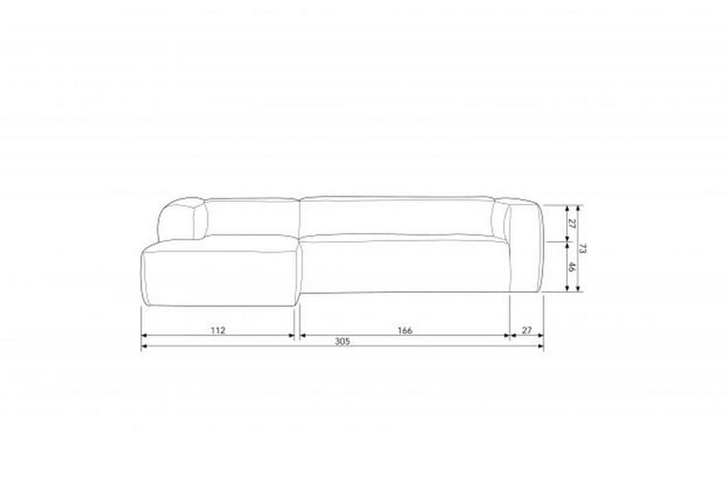 Divaanisohva Cheshunt Vasen Nahka - Konjakki - Huonekalut - Sohva - Nahkasohva
