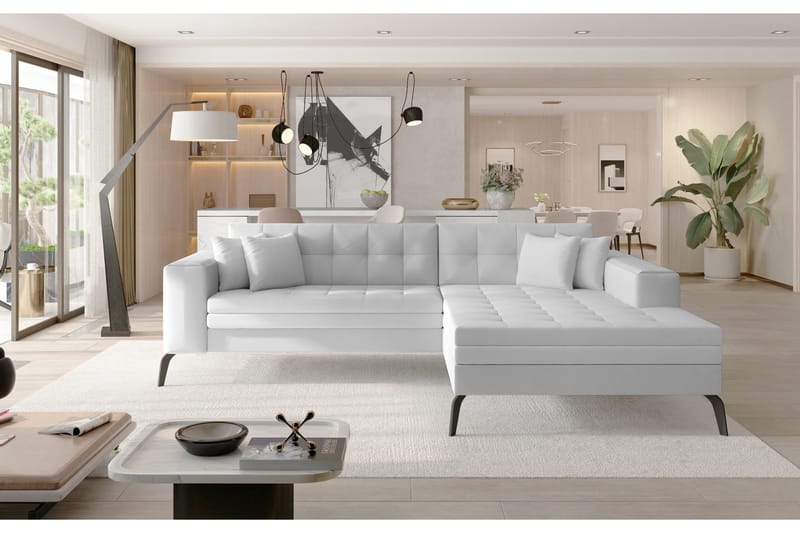 Divaanisohva Nancay Oikea, Nahka/valkoinen