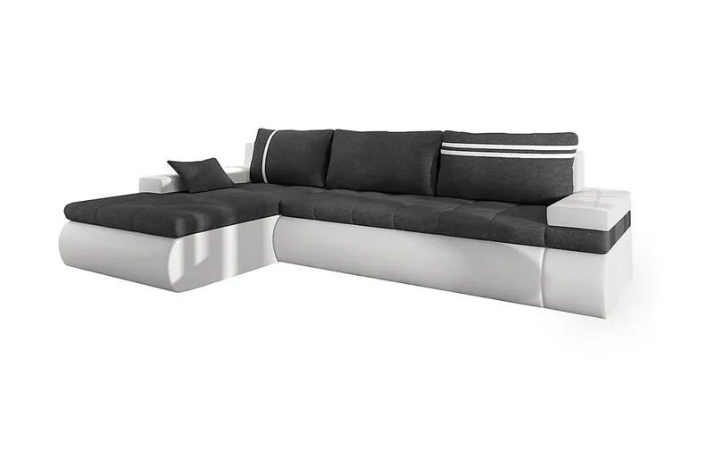 Divaanivuodesohva Dung Vasen, Tummanharmaa/Valkoinen