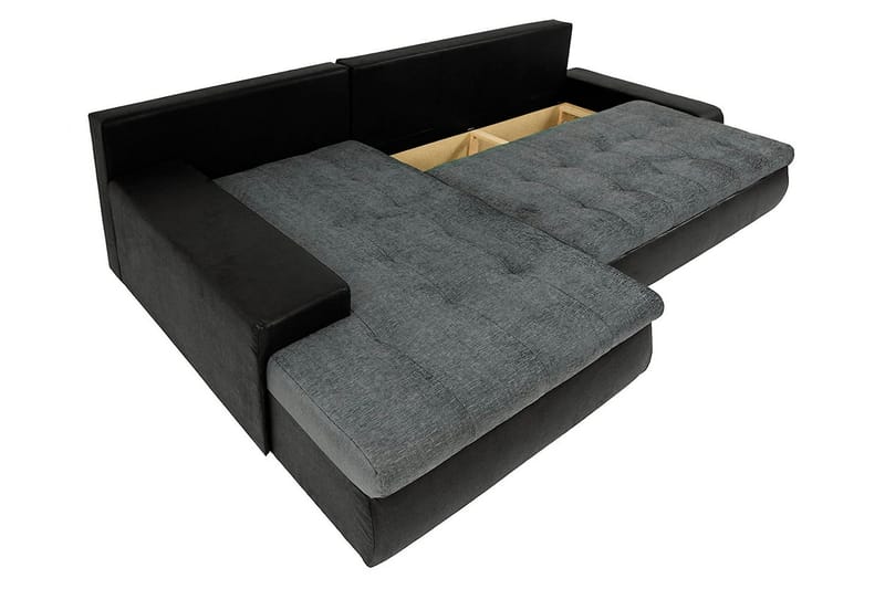 Divaanivuodesohva Jonner 4:n ist Käännettävä - Musta - Huonekalut - Sohva - Nahkasohva