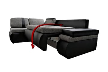 Divaanivuodesohva Mini Dung Oikea - Musta/Harmaa - Huonekalut - Sohva - Nahkasohva
