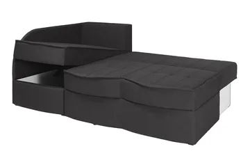 Frestelsens Kulmavuodesohva 203x143x79 cm - Musta - Huonekalut - Sohva - Nahkasohva
