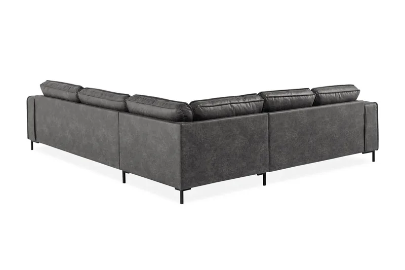 Kulmasohva Minou Sekoitenahka - Tummanharmaa - Huonekalut - Sohva - Nahkasohva