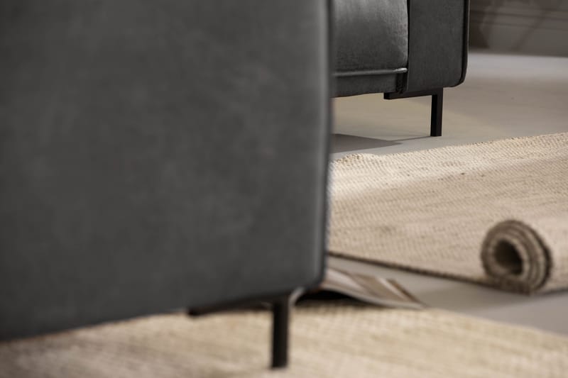 Kulmasohva Minou Sekoitenahka - Tummanharmaa - Huonekalut - Sohva - Nahkasohva