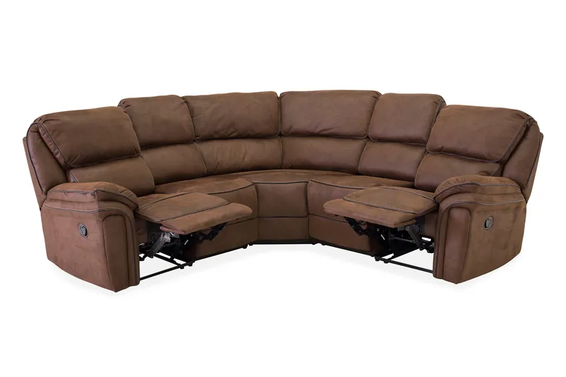 Kulmasohva Saranda Keinonahka - Ruskea - Huonekalut - Sohva - Mekanismisohva