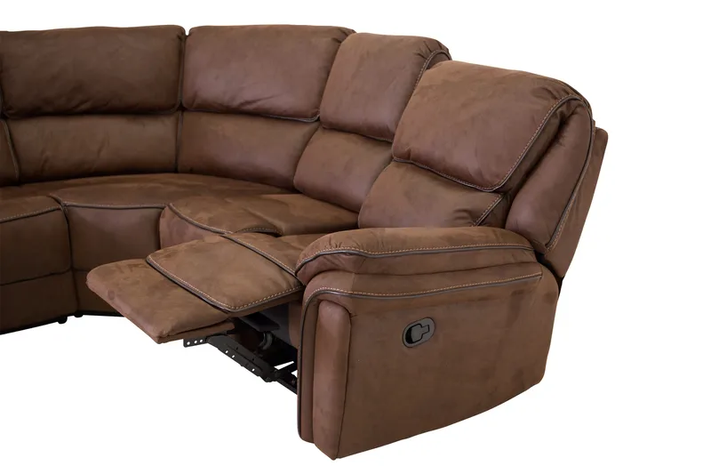 Kulmasohva Saranda Keinonahka - Ruskea - Huonekalut - Sohva - Mekanismisohva