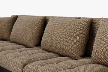 Kulmavuodesohva Jakarta Divaani säilytyksellä Vasen - Beige/Ruskea - Huonekalut - Sohva - Nahkasohva