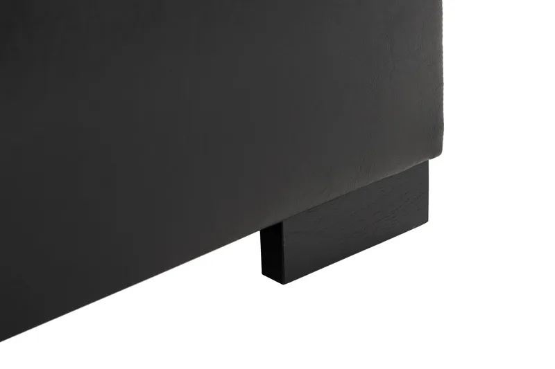 Ocean 5-istuttava Oikeakätinen U-muotoinen Large Sohva Divaanilla ja Divaaniosalla Keinonahkasta/Kankaasta - Harmaa / Musta - Huonekalut - Sohva - Nahkasohva