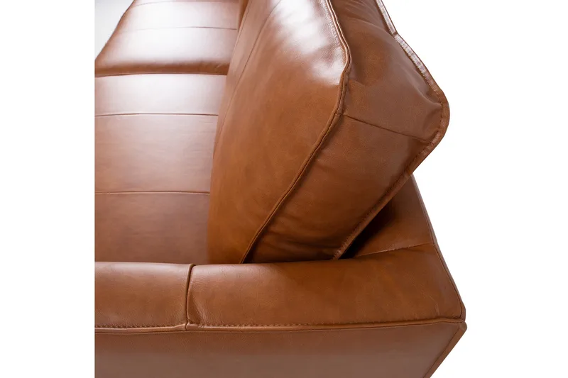 Sohva Leo Vaaleanruskea - Huonekalut - Sohva - Nahkasohva