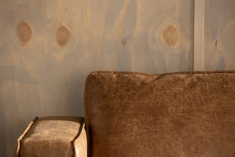 Sohva Minou 2,5:n ist Sekoitenahka - Ruskea - Huonekalut - Sohva - Nahkasohva